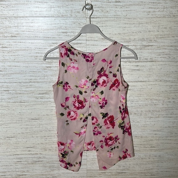 Express Open Back Pink Floral Top | S/P - Picture 2 of 5